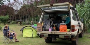 Land Cruiser With camping gear