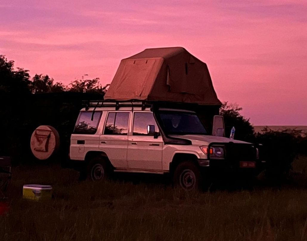 car rental with rooftop tents plus camping gear East Africa Uganda Kenya Tanzania Rwanda
